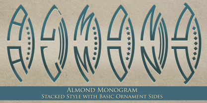 MFC Almond Monogram Font Poster 4