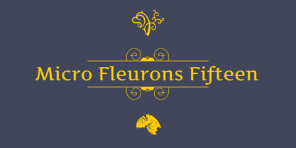 Micro Fleurons Font Poster 11