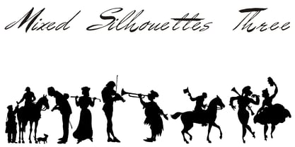Mixed Silhouettes Font Poster 7