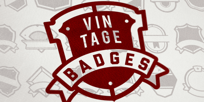 Vintage Badges Font Poster 1