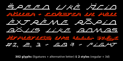 MEGA SLANT LINE Font Poster 2