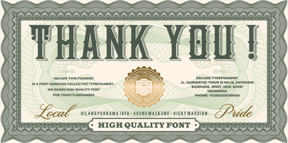 National Currency Font Poster 9
