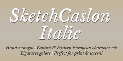 Sketch Caslon Italic Font Poster 1
