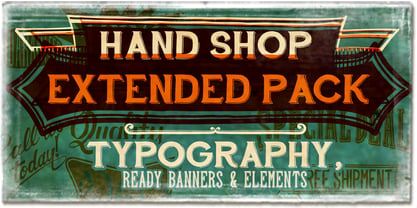 Hand Shop Pack Font Poster 3