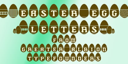 Easter Egg Letters Fuente Póster 1