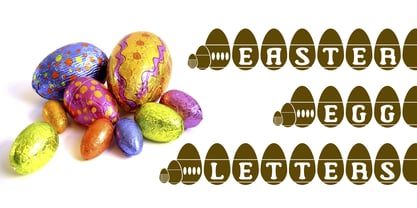 Easter Egg Letters Fuente Póster 2