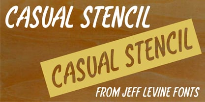 Casual Stencil JNL Font Poster 1
