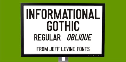 Informational Gothic JNL Font Poster 1