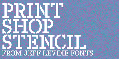 Print Shop Stencil JNL Font Poster 1