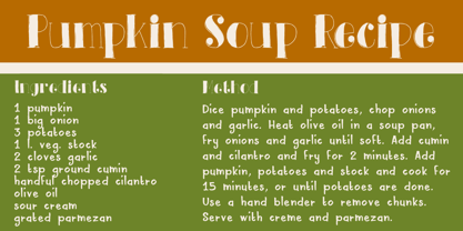 Pumpkin Soup Font Poster 3