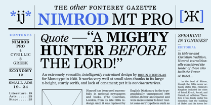 Nimrod Font Poster 1