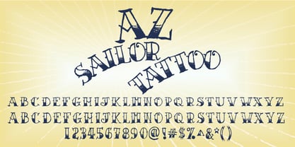 AZ Sailor Tattoo Font Poster 1