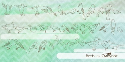 Birds Font Poster 2