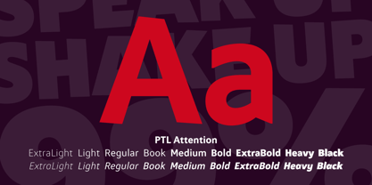 PTL Attention Font Poster 2
