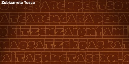 Zubizarreta Font Poster 2