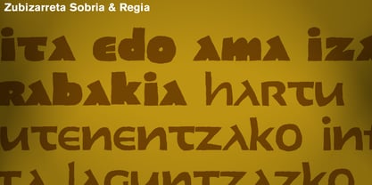 Zubizarreta Font Poster 1