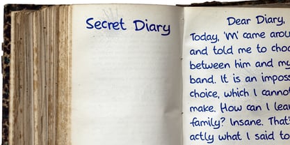 Secret Diary Font Poster 2