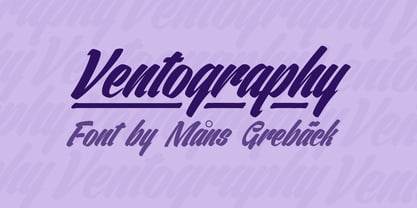 Ventography Font Poster 1