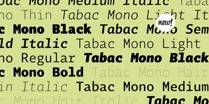 Tabac Mono Font Poster 1
