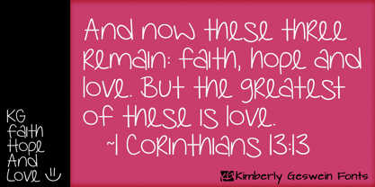 KG Faith Hope And Love Font Poster 1