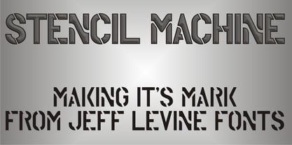 Stencil Machine JNL Font Poster 1