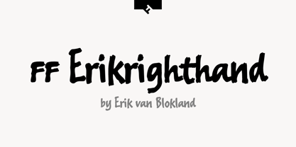 FF Erikrighthand Font Poster 1
