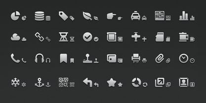 Web Hosting Hub Glyphs Essentials Font Poster 2