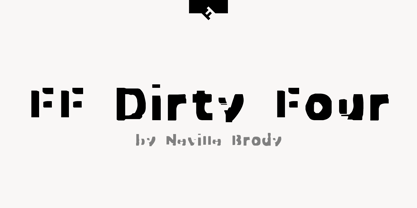 FF Dirty Four Font Poster 1