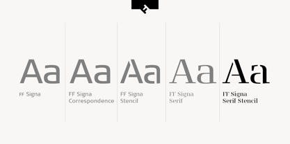 FF Signa Serif Stencil Fuente Póster 2