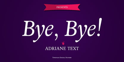 Texte Adriane Police Poster 1