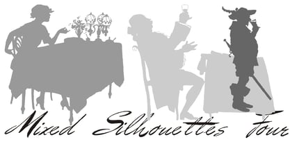 Mixed Silhouettes Font Poster 4