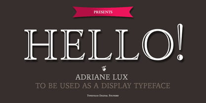 Adriane Lux Font Poster 1