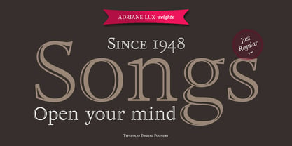 Adriane Lux Font Poster 2