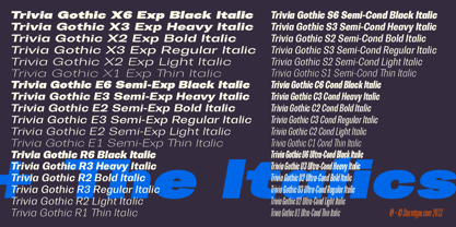 Trivia Gothic Font Poster 15