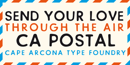 CA Postal Font Poster 1
