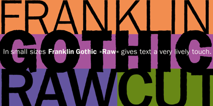Franklin Gothic Raw Fuente Póster 2