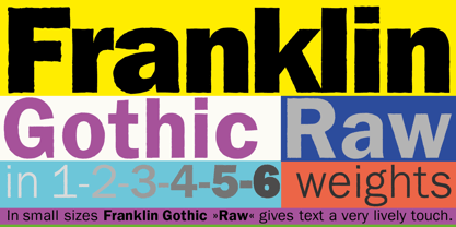 Franklin Gothic Raw Fuente Póster 1