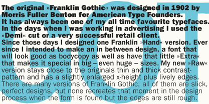 Franklin Gothic Raw Font Poster 6