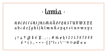 Lamia Font Poster 3