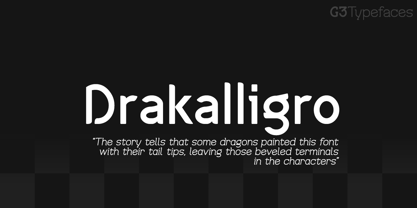 Drakalligro Sans Font Poster 1
