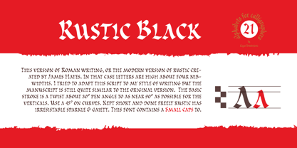 Cal Rustic Black Font Poster 5