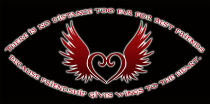 PR Hearts Take Wing 01 Font Poster 1