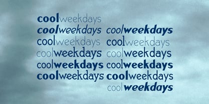 Cool Weekdays Font Poster 1