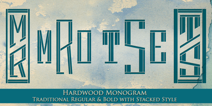 MFC Hardwood Monogram Font Poster 2