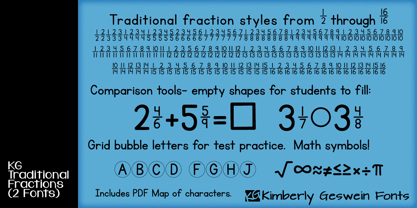 KG Traditional Fractions Fuente Póster 1