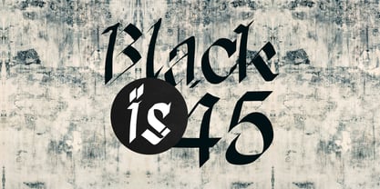 Black is 45 Font Poster 4