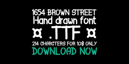 1654 Brown Street Font Poster 5