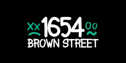 1654 Brown Street Font Poster 1