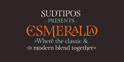 Esmeralda Pro Font Poster 1