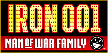 IRON MAN OF WAR Font Poster 1